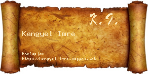 Kengyel Imre névjegykártya