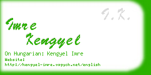 imre kengyel business card